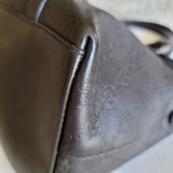 Gucci Leather Guccisima GG Charm  Sachel Bag - Picture 12 of 14